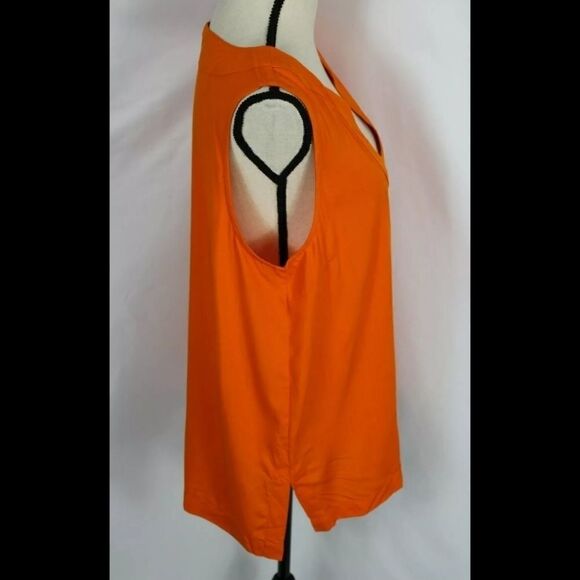ESCAPADA LIVING S/L TESSA TOP SOLID TANGERINE NWT - Picture 3 of 9